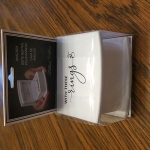 White wedding ring box